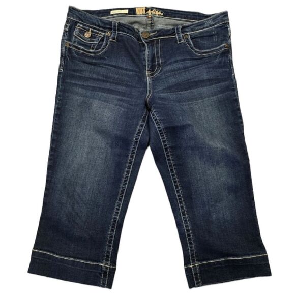 Kut from the Kloth Denim - KUT From Kloth Womens Crop Jeans Size 12 Blue Nicole Stretch Denim